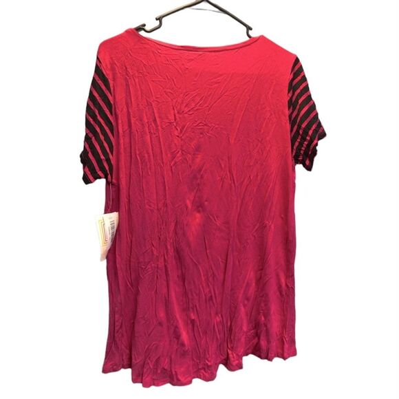 LuLaRoe Classic T Size XL, pink with black stripes - Picture 2 of 9